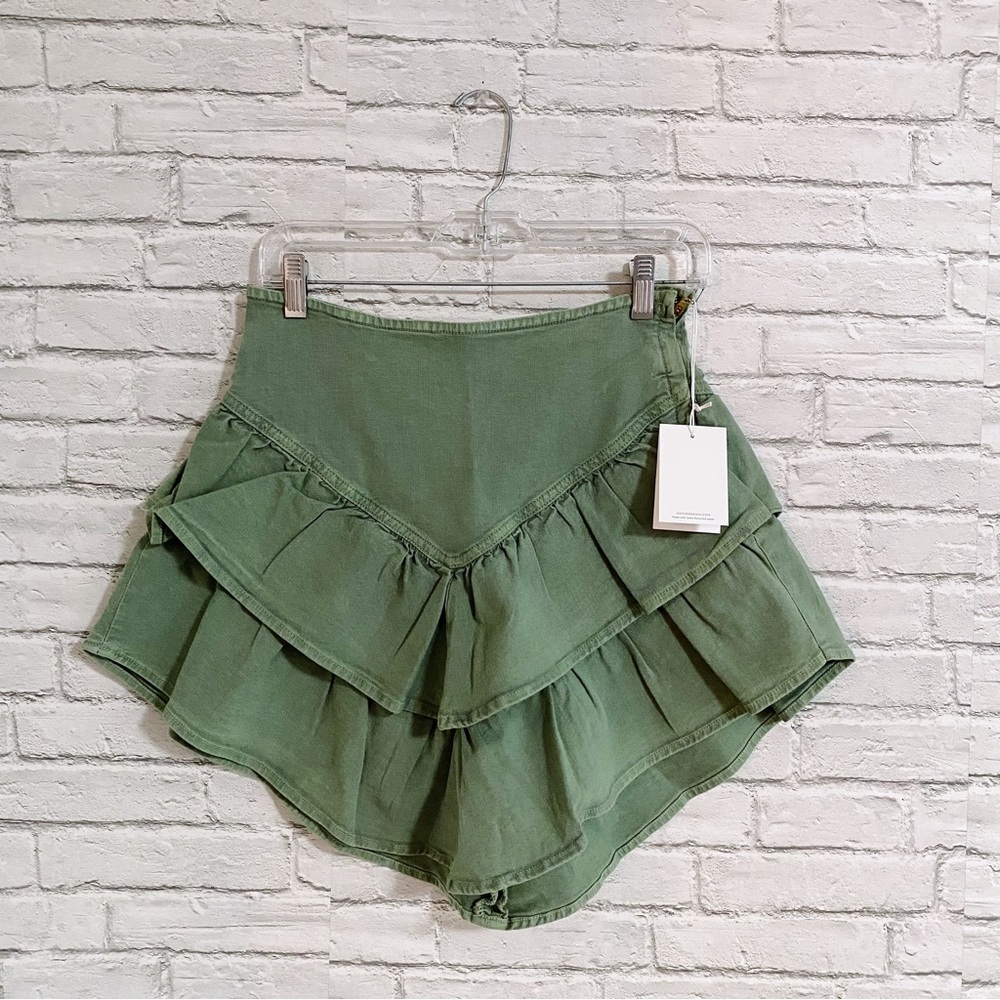 MOTHER Green Mini Skirt